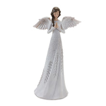 Load image into Gallery viewer, Angel Figurine with Silver Floral Accent (Set of 2)
