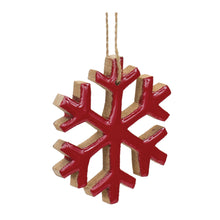 Load image into Gallery viewer, Wood Snowflake Ornament (Set of 12)
