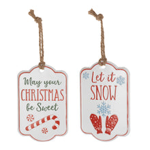Load image into Gallery viewer, Holiday Sentiment Tag Ornament (Set of 12)
