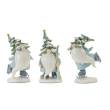 Load image into Gallery viewer, Pine Tree Gnome with Skis and Skates (Set of 3)
