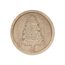 Load image into Gallery viewer, Natural Wood Holiday Trivet (Set of 2)
