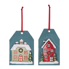 Load image into Gallery viewer, Winter House Tag Ornament (Set of 6)
