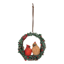 Load image into Gallery viewer, Cardinal Bird Couple Wreath Ornament (Set of 4)
