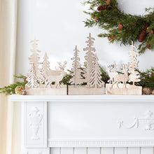 Load image into Gallery viewer, Winter Forest Scene Trifold Display 23.75&quot;L
