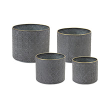 Load image into Gallery viewer, Ornate Geometric Metal Planter (Set of 4)
