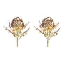 Load image into Gallery viewer, Metallic Artichoke Stem (Set of 2)
