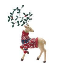Load image into Gallery viewer, Mistletoe Antler Deer Figurine (Set of 2)
