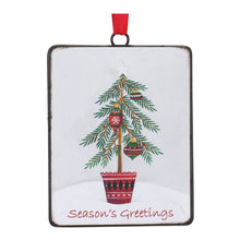 Load image into Gallery viewer, Seasons Greetings Pine Tree Ornament (Set of 12)

