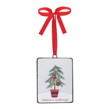 Load image into Gallery viewer, Seasons Greetings Pine Tree Ornament (Set of 12)
