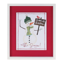 Load image into Gallery viewer, Framed Snowman Sentiment Wall Art (Set of 2)
