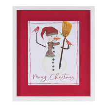 Load image into Gallery viewer, Framed Snowman Sentiment Wall Art (Set of 2)
