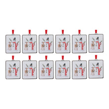 Load image into Gallery viewer, Snowman and Deer Ornament (Set of 12)
