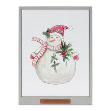 Load image into Gallery viewer, Framed Santa and Snowman Wall Art (Set of 2)
