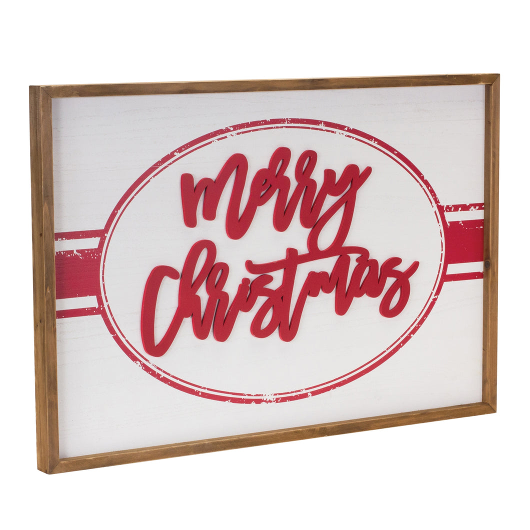 Wood Merry Christmas Sign 27.5