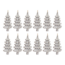 Load image into Gallery viewer, Carved Pine Tree Ornament (Set of 12)
