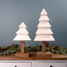 Load image into Gallery viewer, Tiered Wood Pine Tree (Set of 3)
