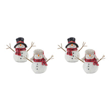Load image into Gallery viewer, Snowman with Scarf Figurine (Set of 4)
