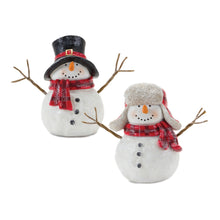 Load image into Gallery viewer, Snowman with Scarf Figurine (Set of 4)
