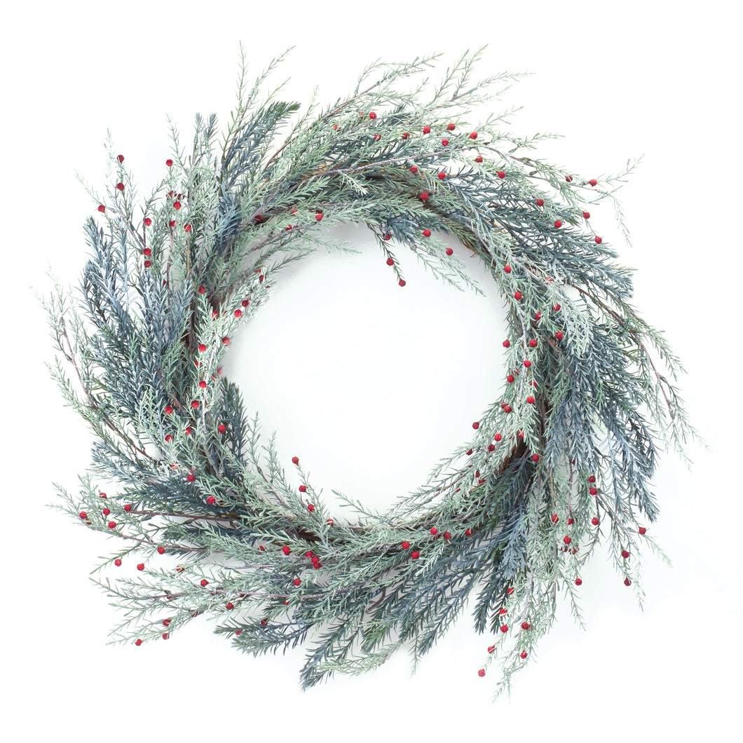 Mixed Pine Berry Wreath 24