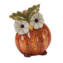 Load image into Gallery viewer, Terra Cotta Pumpkin Owl Figurine (Set of 2)
