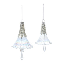 Load image into Gallery viewer, Beaded Irredescent Glass Bell Ornament (Set of 6)
