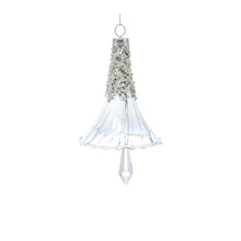Load image into Gallery viewer, Beaded Irredescent Glass Bell Ornament (Set of 6)
