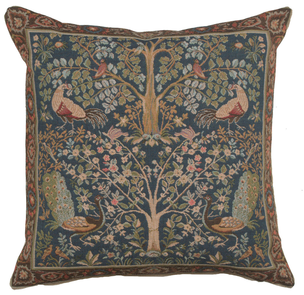 Tree In Blue French Cushion