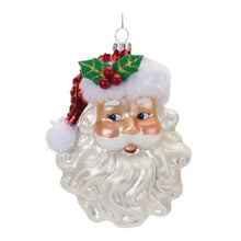 Load image into Gallery viewer, Glittered Glass Santa Ornament (Set of 6)
