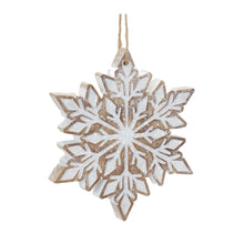 Load image into Gallery viewer, Glittered Snowflake Ornament (Set of 3)
