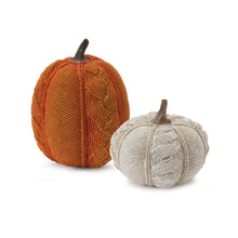 Load image into Gallery viewer, Woven Sweater Design Pumpkin (Set of 2)
