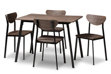 Load image into Gallery viewer, Baxton Studio Ornette Mid-Century Modern Matte Black Frame 5-Piece Dining Set
