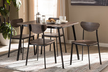 Load image into Gallery viewer, Baxton Studio Ornette Mid-Century Modern Matte Black Frame 5-Piece Dining Set
