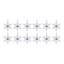 Load image into Gallery viewer, Metal Snowflake with Bell Ornament (Set of 12)
