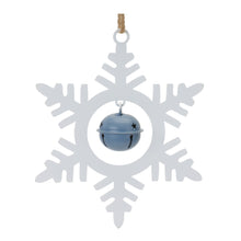 Load image into Gallery viewer, Metal Snowflake with Bell Ornament (Set of 12)
