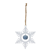 Load image into Gallery viewer, Metal Snowflake with Bell Ornament (Set of 12)
