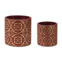 Load image into Gallery viewer, Ornate Snowflake Planter (Set of 2)
