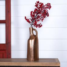 Load image into Gallery viewer, Copper Metal Bottle Vase 12&quot;H
