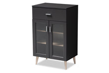 Load image into Gallery viewer, Baxton Studio Jonas Modern and Contemporary Dark Grey and Oak Brown Finished Kitchen Cabinet
