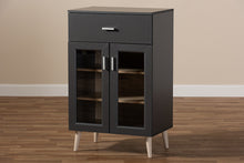 Load image into Gallery viewer, Baxton Studio Jonas Modern and Contemporary Dark Grey and Oak Brown Finished Kitchen Cabinet
