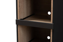 Load image into Gallery viewer, Baxton Studio Fabian Modern and Contemporary Dark Grey and Oak Brown Finished Kitchen Cabinet with Roll-Out Compartment
