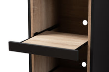 Load image into Gallery viewer, Baxton Studio Fabian Modern and Contemporary Dark Grey and Oak Brown Finished Kitchen Cabinet with Roll-Out Compartment
