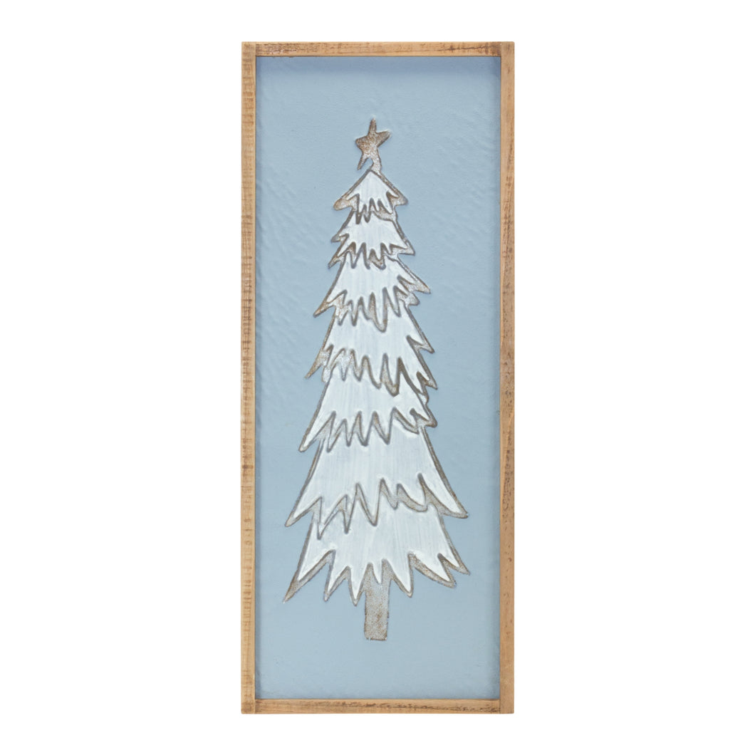 Framed Pine Tree Wall DŽcor 26.75