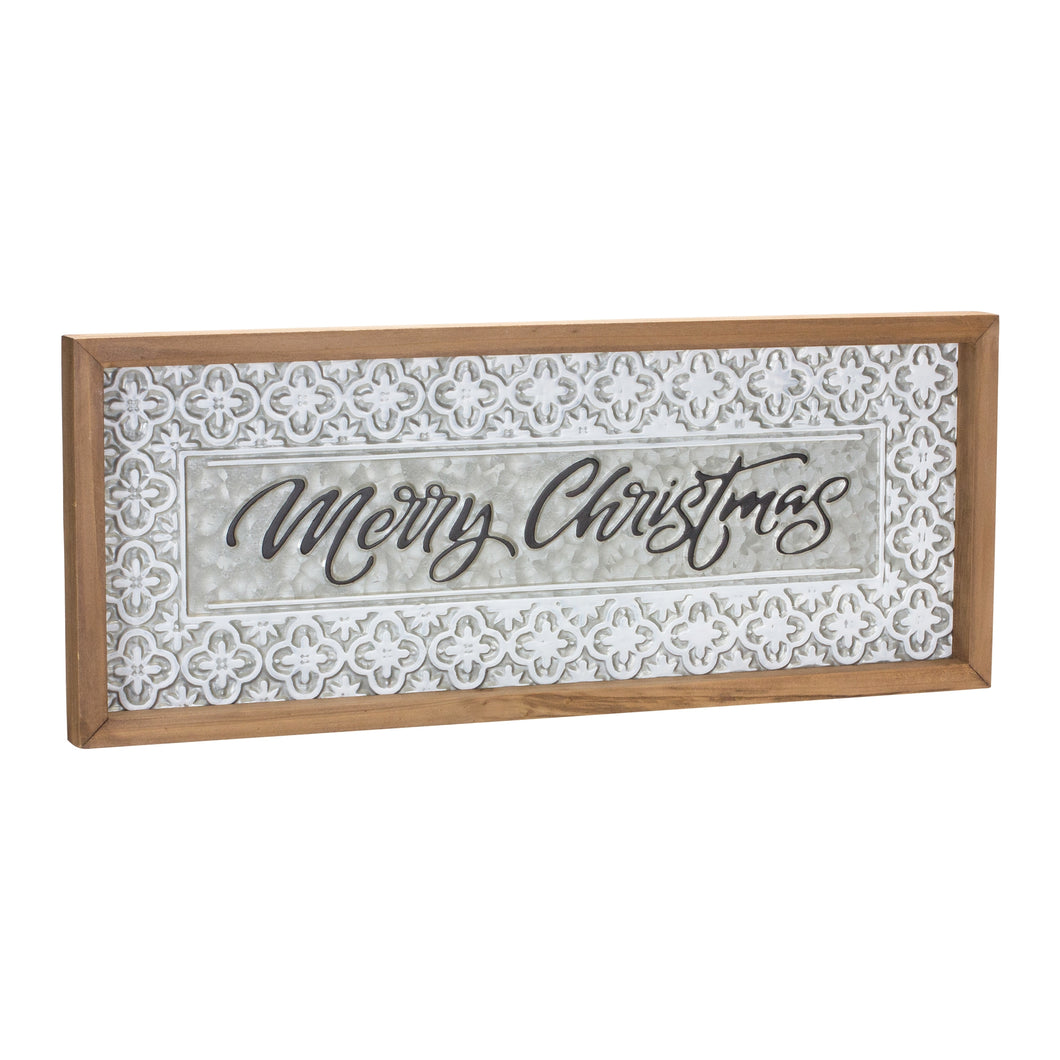 Ornate Metal Merry Christmas Sign 19.75