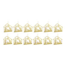 Load image into Gallery viewer, Metal Holy Family Cut Out Ornament (Set of 12)
