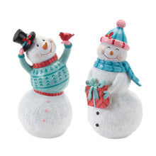 Load image into Gallery viewer, Whimsical Snowman Figurine (Set of 2)
