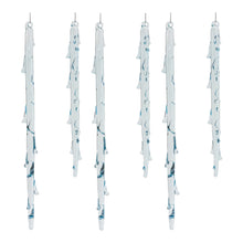 Load image into Gallery viewer, Melted Glass Icicle Drop Ornament (Set of 6)
