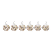 Load image into Gallery viewer, Harlequin Etched Glass Ball Ornament (Set of 6)
