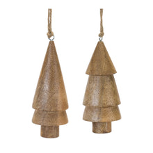 Load image into Gallery viewer, Wood Pine Tree Ornament (Set of 6)
