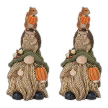 Load image into Gallery viewer, Stacking Gnome with Animals Figurine (Set of 2)
