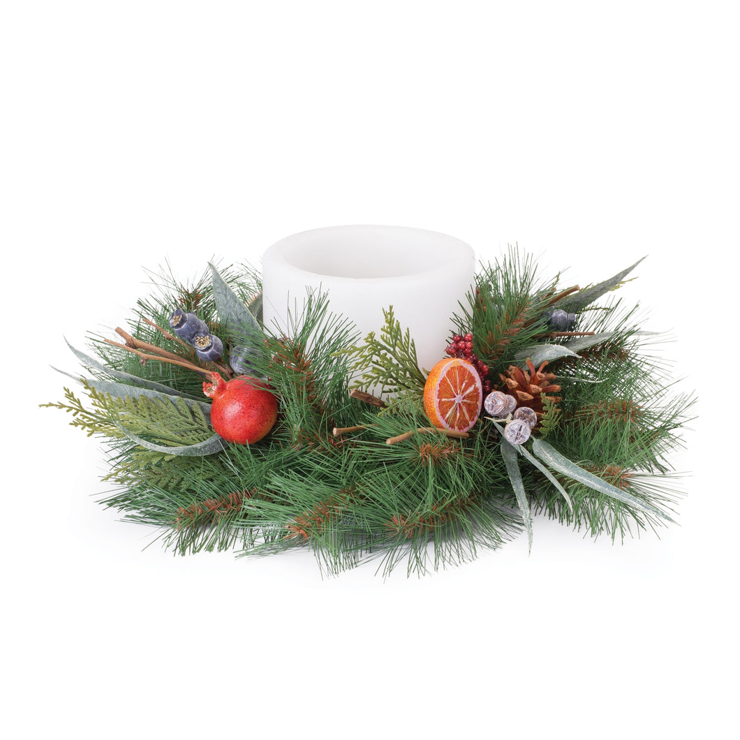 Mixed Pine Fruit Candle Ring 18